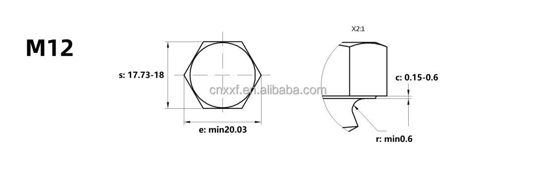NXF 2205 Duplex Stainless Steel Hexagon Head Bolt Full Thread M10-M12 DIN GB ANSI ISO JIS Standard for Industrial D6 Grade