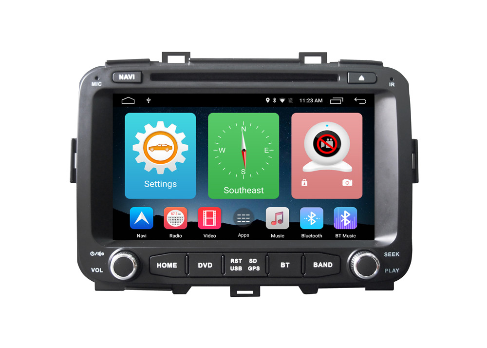 2 Din All-in-One Android Normal Size Special Car DVD for 8” KIA Carens 2015 IPS HD Capacitive Screen 1G/2G and 16G/32G