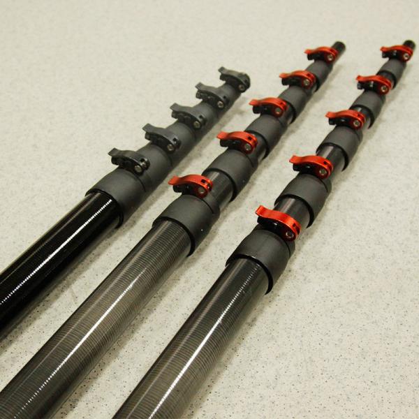 Industrial 3K Carbon Fiber Telescopic / Extension Pole Anti Ultraviolet