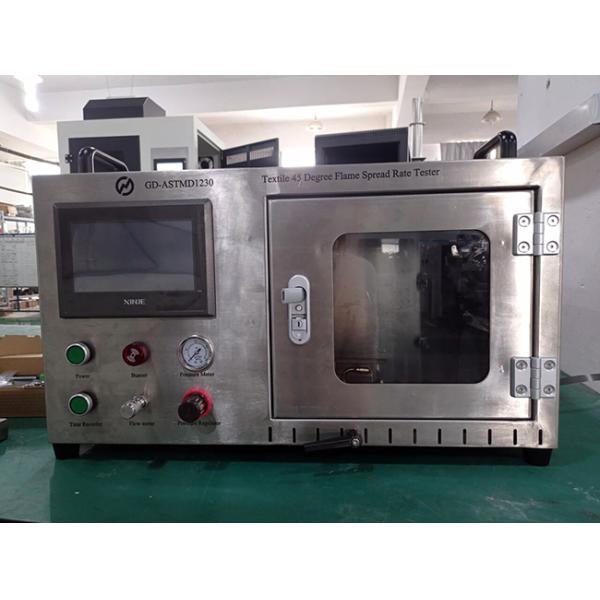 ASTM D1230 45 Degree Flammability Testing Machine Textile Fabric Flame Test Chamber