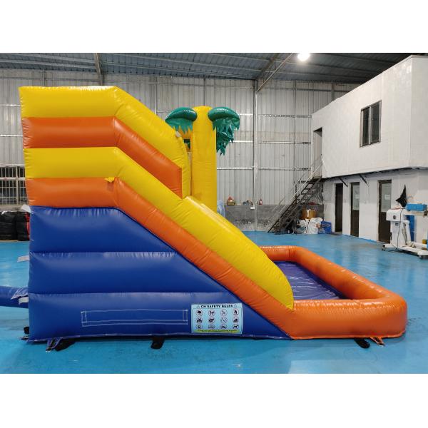Commercial Inflatable Bounce House With Double Slides Inflatable Water Slides Yellow Jungle For Outdoor Party