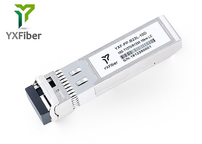 Quality BIDI LC Transceiver SFP Tx1270nm Rx1330nm 10KM 10Gbic SFP+ Module wholesale