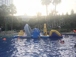 China Large Floating Inflatable Aqua Park Water Games With Slide For Outdoor Entertain on sale