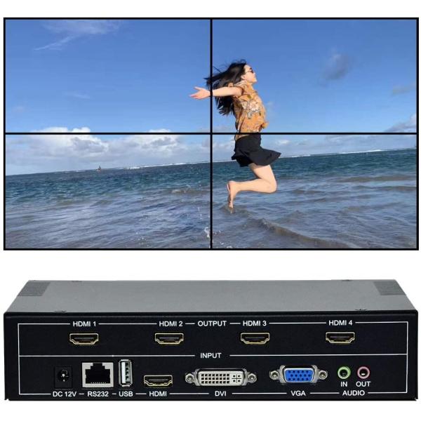 Hdmi Output High Display Resolution LCD Video Wall Controller 2x2 2x3 3x2