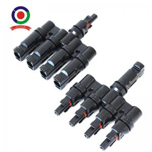 Quality CE 4 To 1 T Type Branch Cable Connectors Coupler Combiner For Solar Panel wholesale