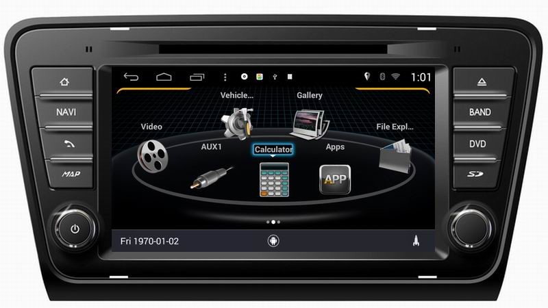 ouchuangbo car dvd head unit s160 android 4.4 for Skoda Octavia 2013 with auto gps radio iPod BT wifi 3g