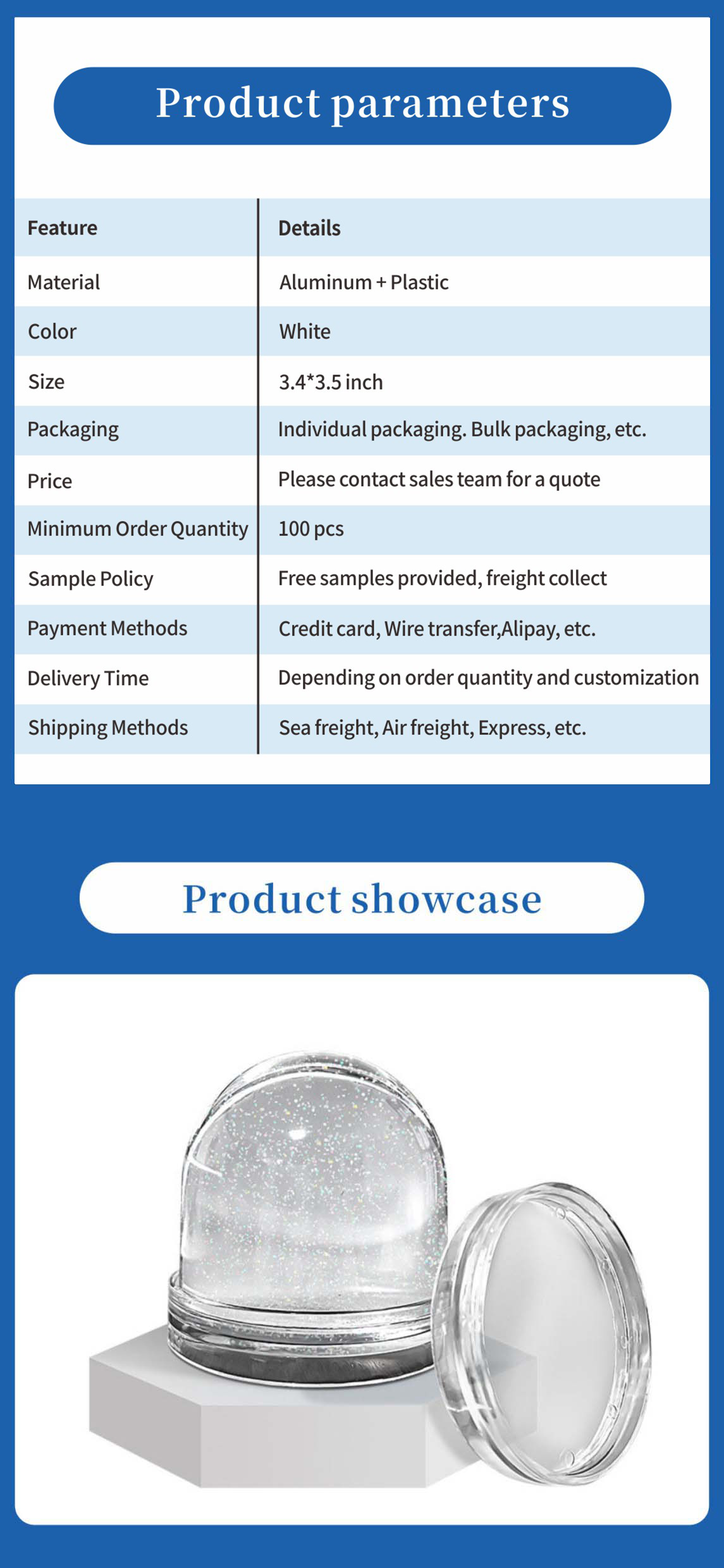 Spherical Snowflake Photo Frame Starry Sky Souvenir Novelty Home Decor Ball Shape Blanks for Sublimation Plastic Crafts for