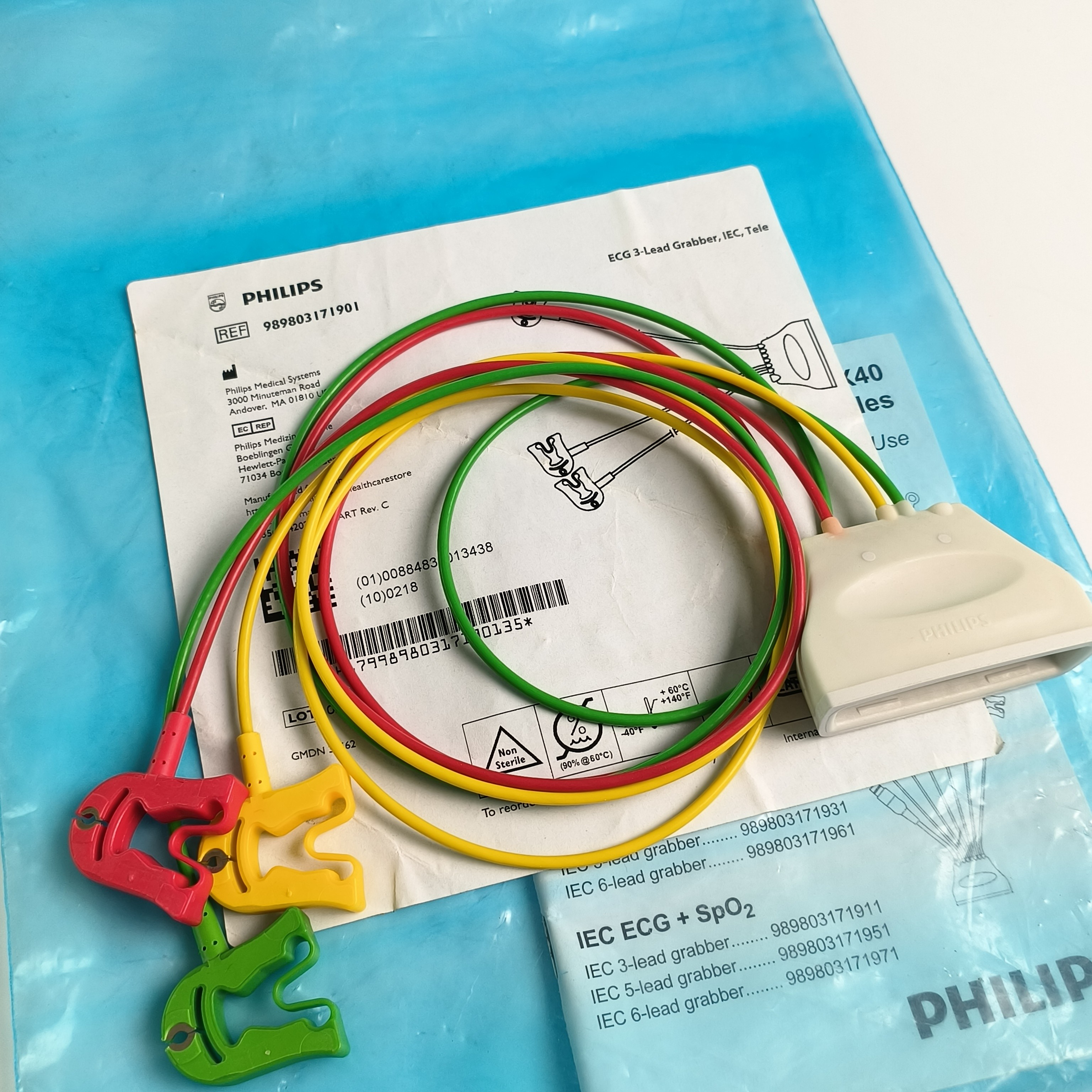 PHILIP ECG 3 Lead Grabber,IEC,Tele REF 989803171901