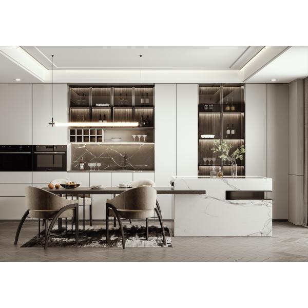 Kitchen cabinet installation in contemporary kitchen setting