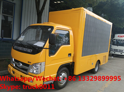 cheapest price Customized Forland 4*2 RHD diesel mobile LED advertising vehicle for sale, P6 LED screens billboard truck