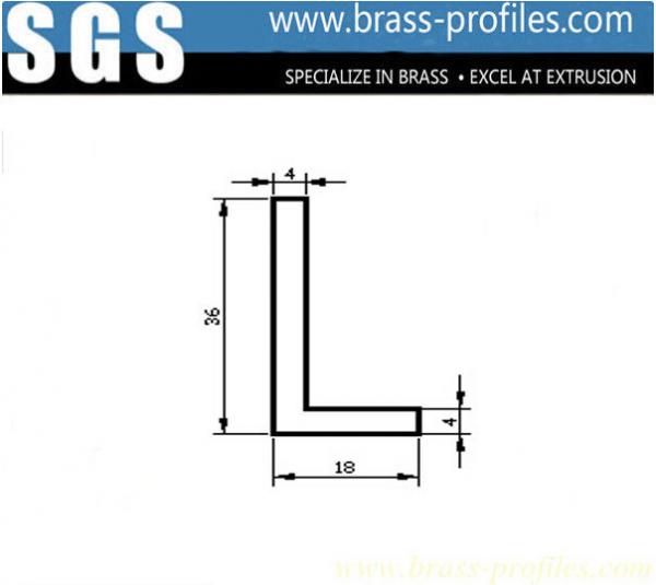 Cheap Copper Single L-Bar Copper Alloy L Sections For Window / Door for sale