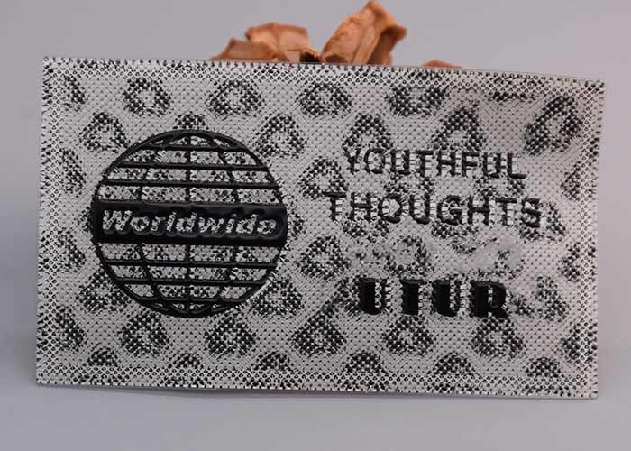 Silicone Printed Clothing Labels SGS Approved Stencilled Design