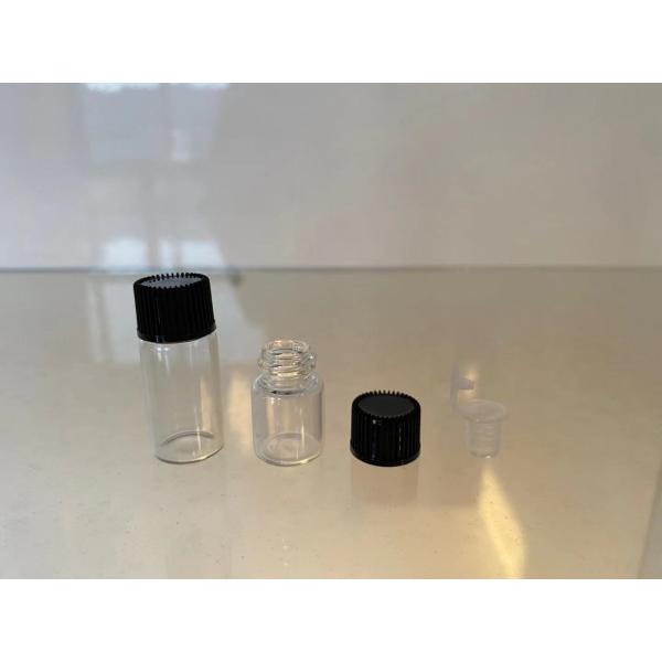 2ml Round Shape Glass Essential Oil Bottle Custom Printing With Cap