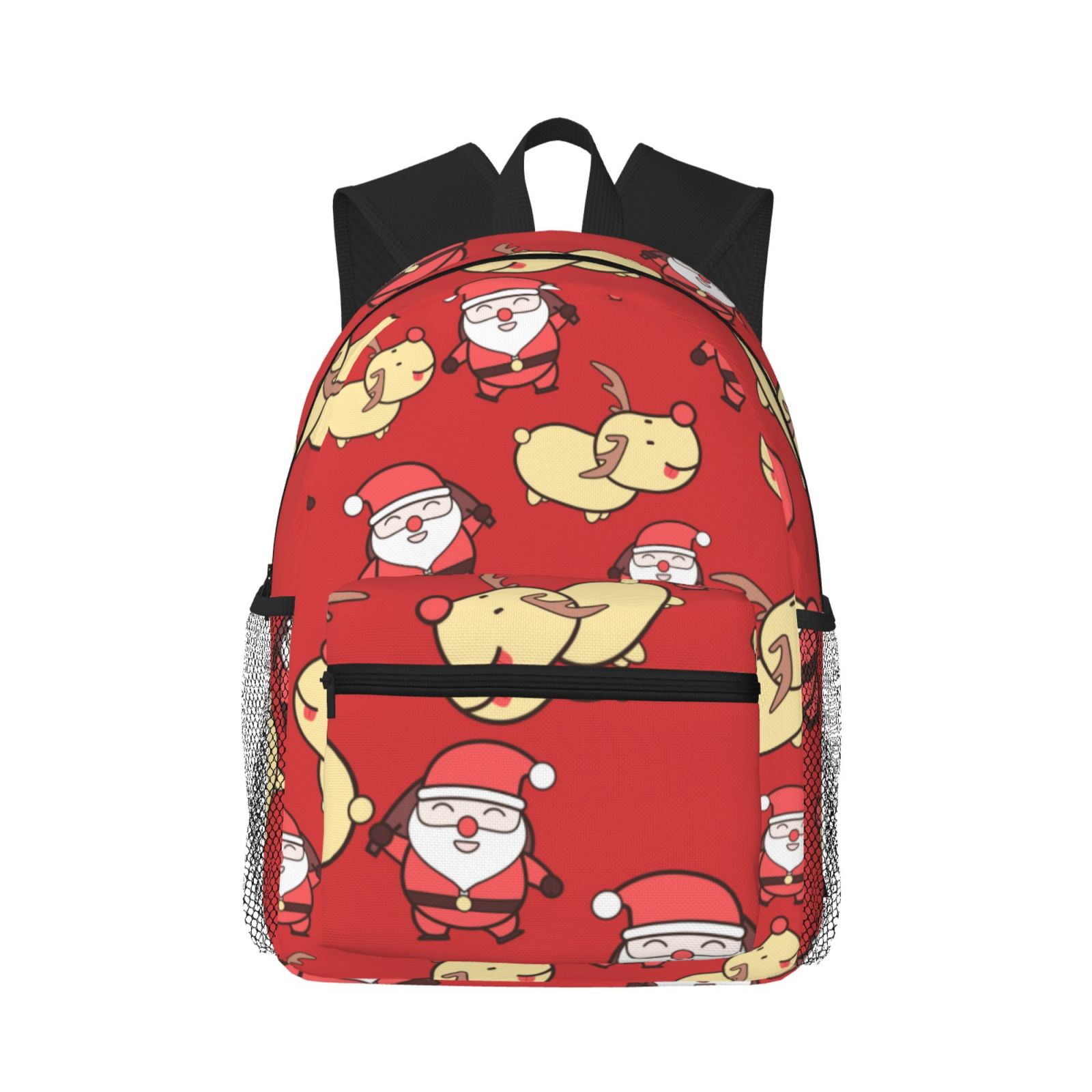 Interior Compartment Polyester Backpack Custom Christmas Gift for High School Students