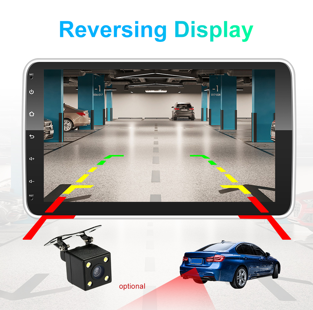 10inch Rotatable Screen 1Din Android Car Multimedia Player with Steering Wheel Control