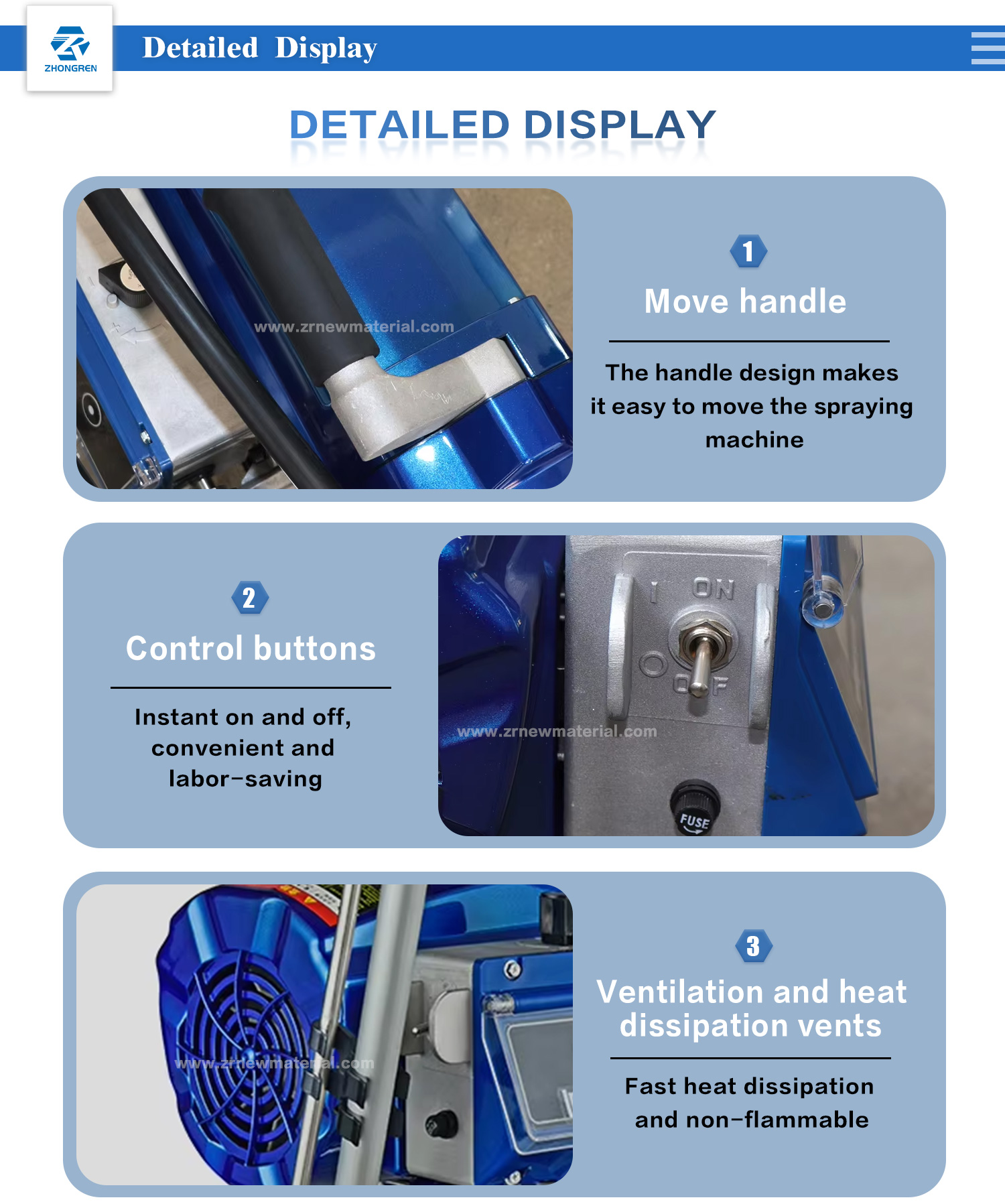 2200w Electric Airless Painting Machine 0.025inch Nozzle Airless Wall Paint Sprayer
