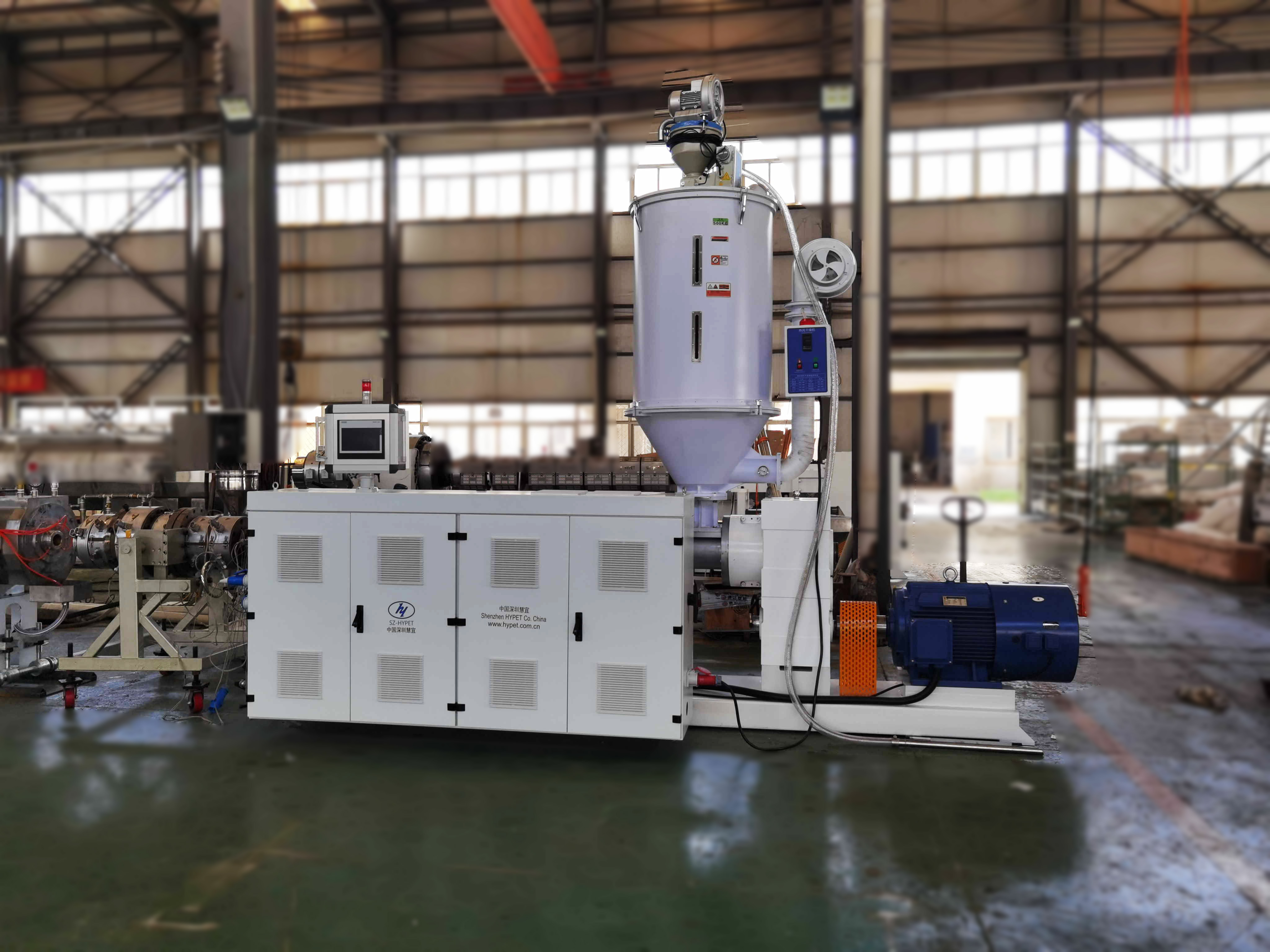 Shenzhen HYPET High Efficient Single Screw Extruder For PPR Pipe Extrusion Line