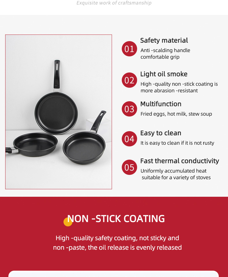 New Design Kitchen Cooking Sauce Pan Cookware Milk Pot Non-stick Iron Saucepan Cookware Pot With Bakelite Handle