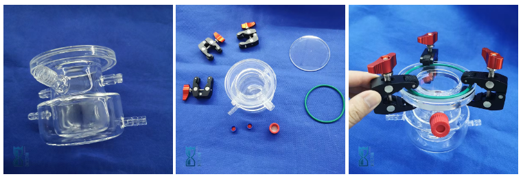 Custom 50ml To 5000ml Quartz Glass Reactor Vacuum Quartz Photochemical Reactor
