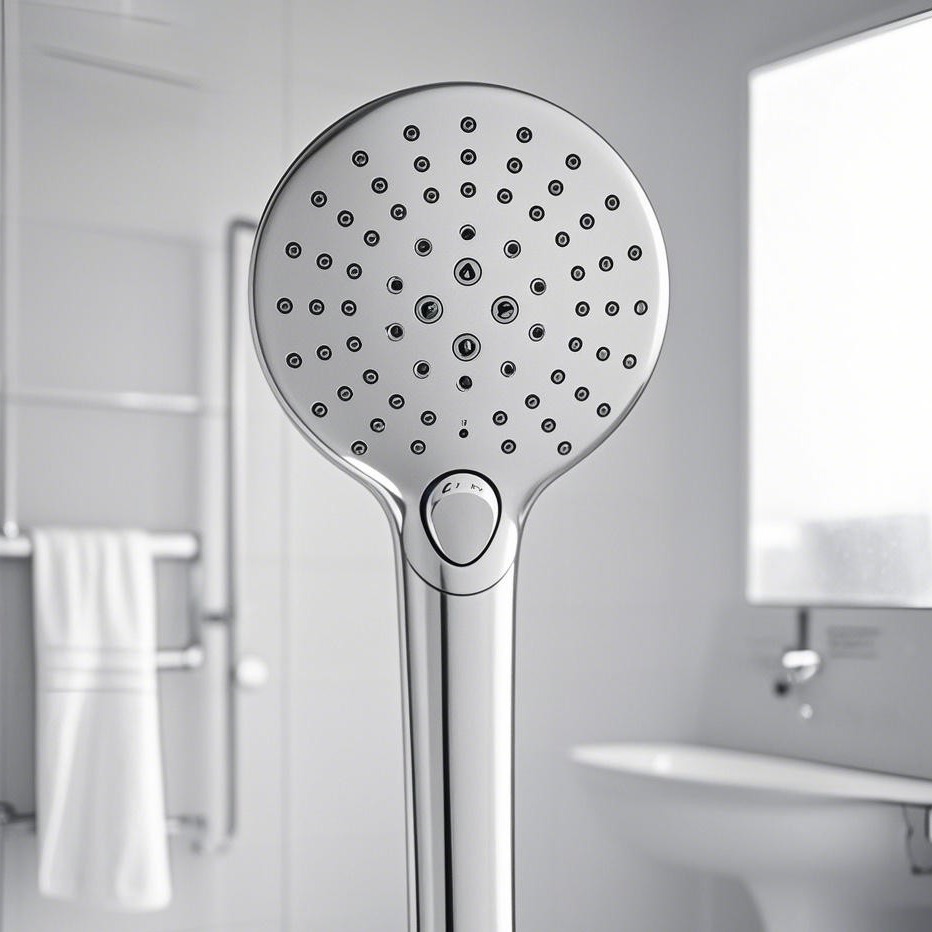 Polished Bathroom Hand Held Shower Head Gentle Water Outlet Button Replacement Method