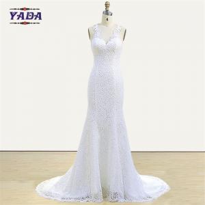 Quality Women slim fit v neck alibaba lace sexy bridal mermaid dress patterns wedding dresses China wholesale