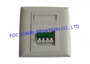 Quality Fiber Optic Termination Box Wall Plate Outlet LC Quad Adapter Loaded For FTTX wholesale