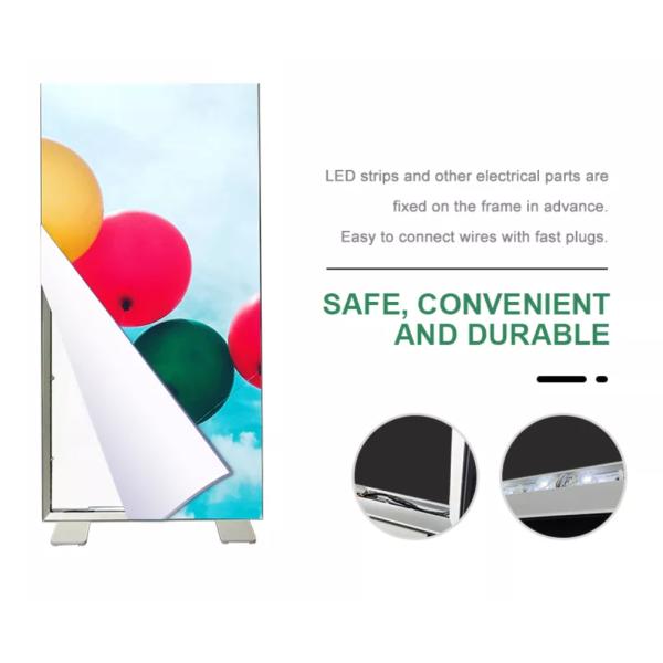 Double Side SEG Light Box Trade Show Booth Display 1000x2200x80mm For Expo Booth