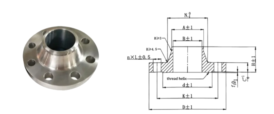 Titanium Weld Neck Flange Pipe Connections for Chemical Ocean Engineering