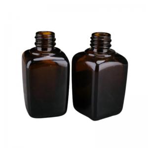China Euro Square Separate 35ML Amber Glass Bottle on sale