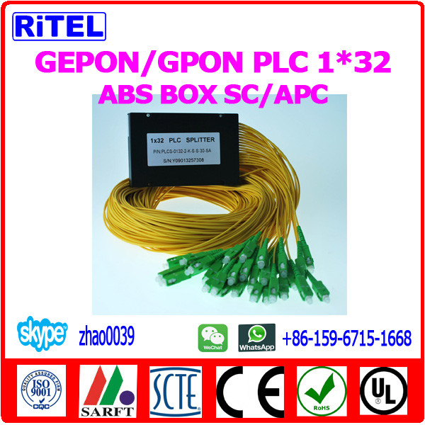 Quality GEPON/GPON plc splitters_1x32 abs box wholesale