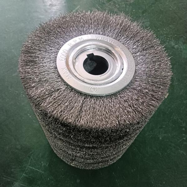 Roller Brush Cylindrical Industrial Cleaning Rust Scale Polishing Steel Wire