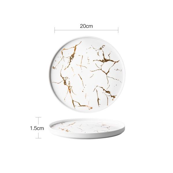 Marble Fission White Porcelain Dinnerware Sets For Restaurant Home Hotel