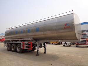 China 40t Fresh Milk Delivery Tanks Trucks And Trailers 3 Axle Stainless Steel Milk Tank Truck on sale