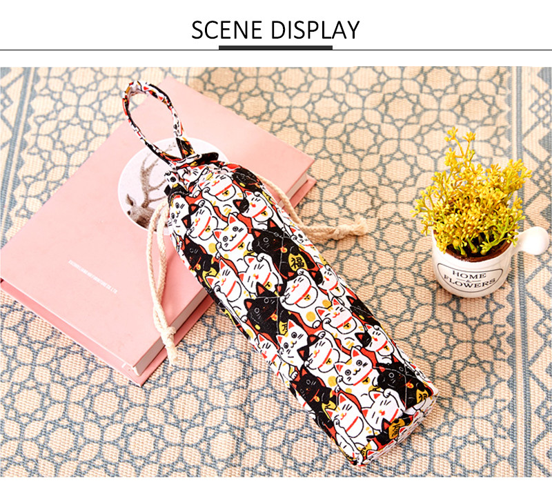 Drawstring Closure Canvas Wine Bottle Protector