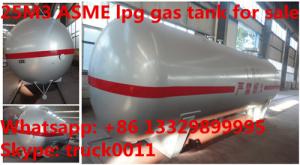 China 25,000L ASME standard propane gas storage tank for sale, factory sale best price ASME stamped 25m3 lpg gas storage tank on sale