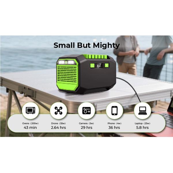 200W Portable Power Station with MPPT and Lithium Ion Battery