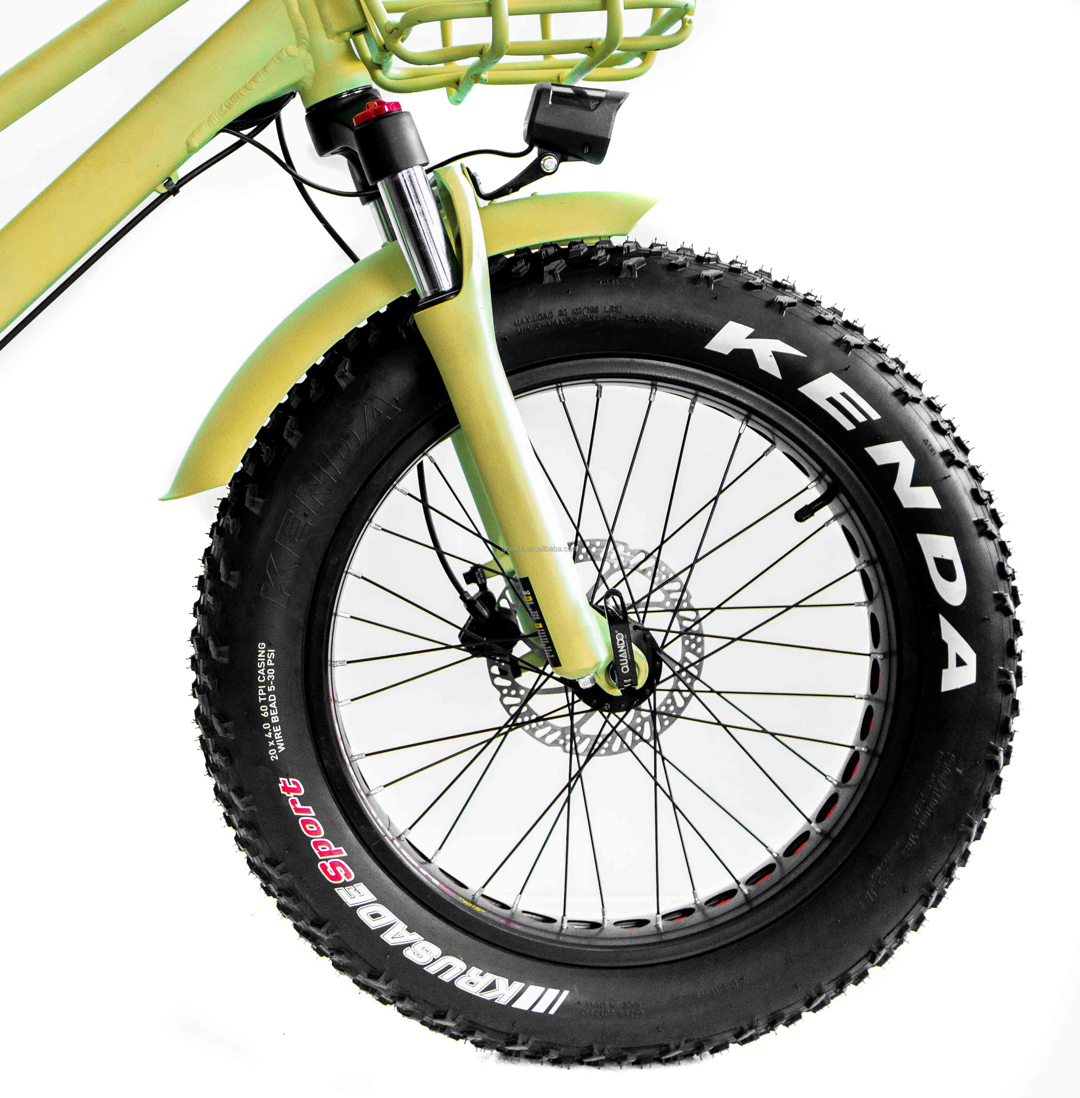 48V Disc Brake Dual Batteries Fat Snow Big Tire Electric Cargo Bicycles for Family 2