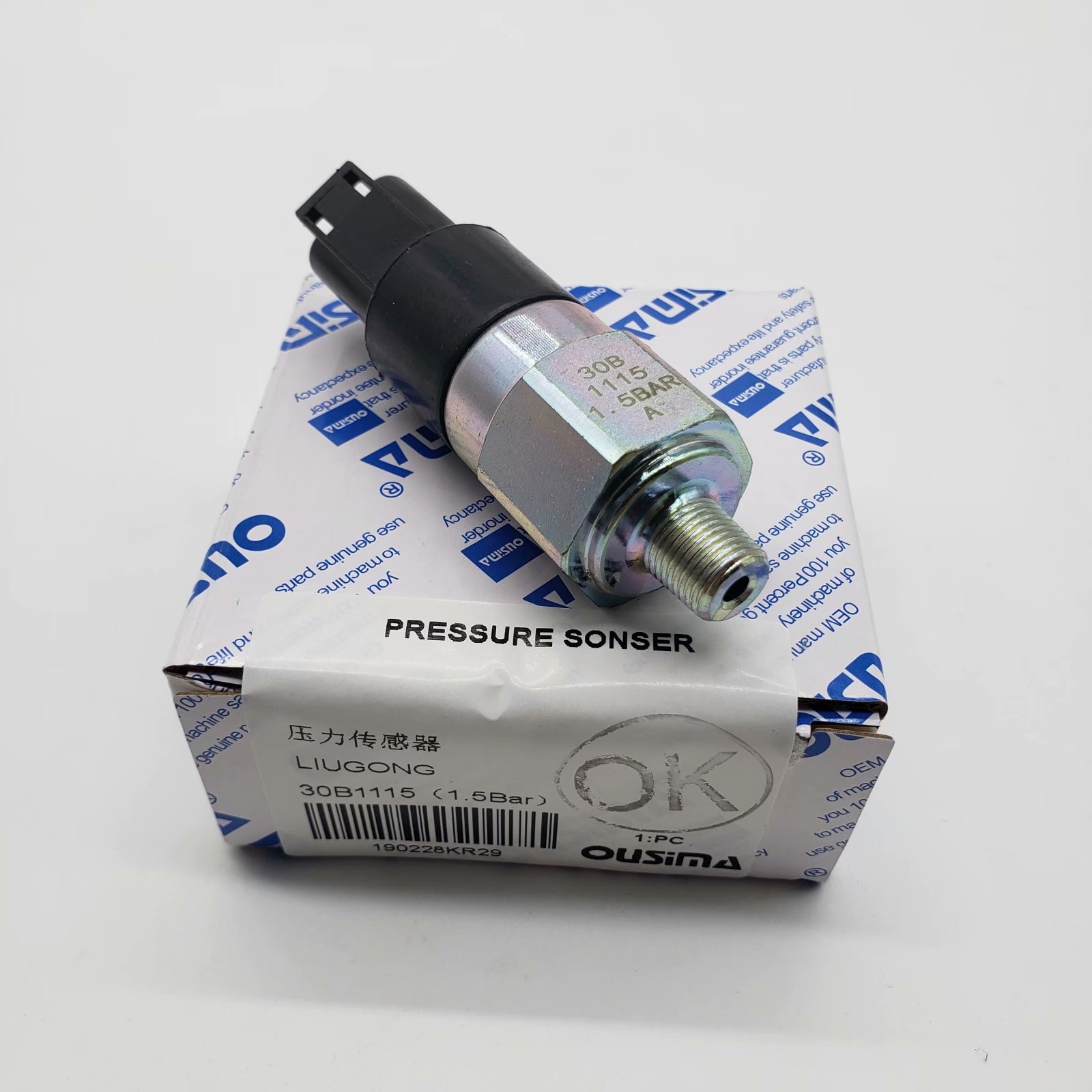OUSIMA 30B1115 Pressure Sensor LIUGONG Excavator Parts 30B1115(1.5 Bar)