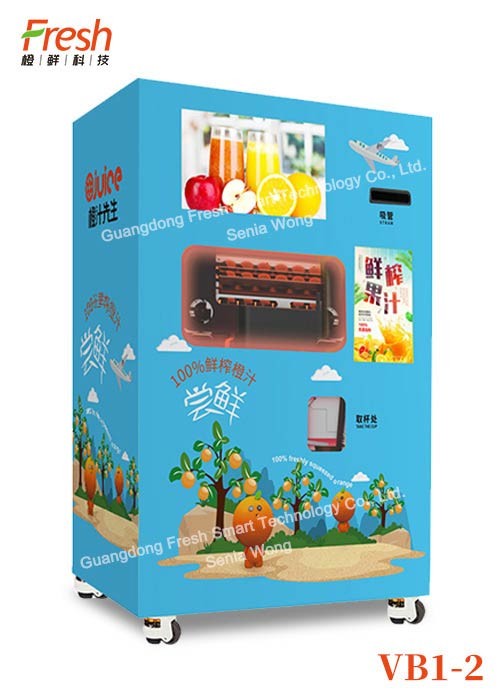 high quality Pure Fresh Orange Juice Squeezing Automatic Beverage Vending Machine for drinking with remote monitoring