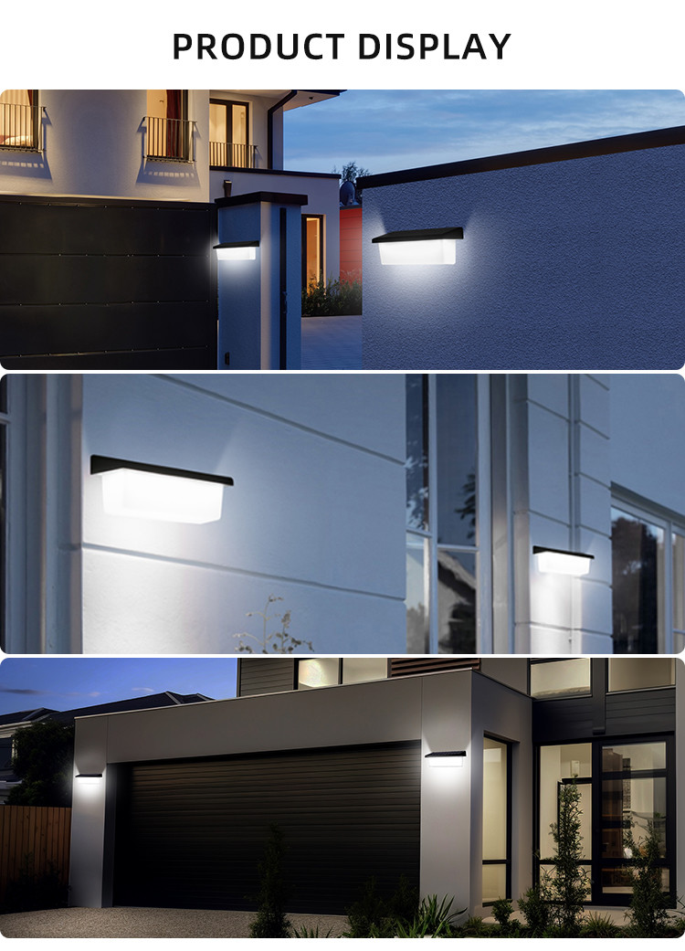 Solar Powered 8-10 Hours Working Time Outdoor Garden Wall Fence Lamp Light with White/Warm White/RGB Color
