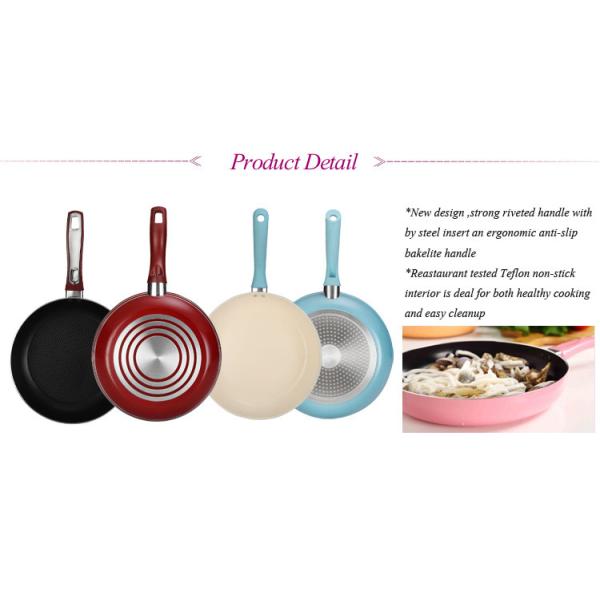 Healthy Ceramic 3 PCS Nonstick Fry Pan Skillet Cookware Set For Induction