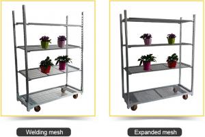 Quality Outdoor Flower Cart Electro Galvanized , Flower Display Trolley 2.0*1800 Mm Post wholesale