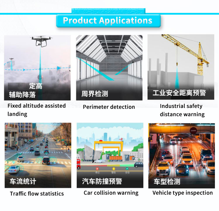 High Precision Single Point Laser Ranging Sensor Range 0.1-100m Mini Protective Lidar