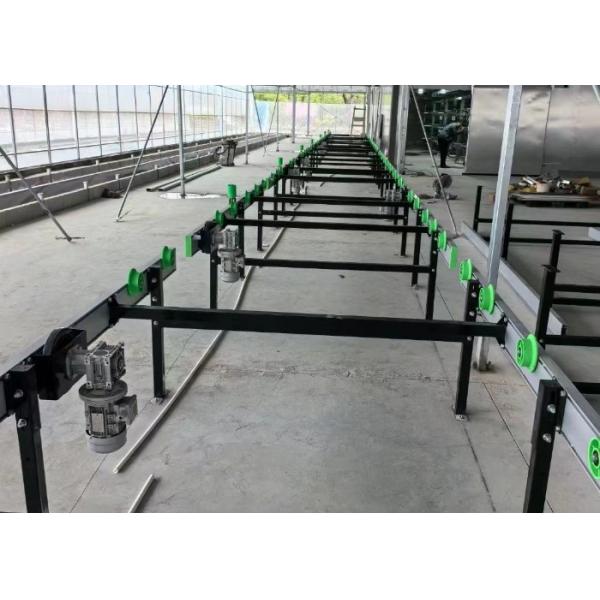 Growing System Rolling Greenhouse Tables Adjustable Shuttle Bench System Agriculture Movable Bench