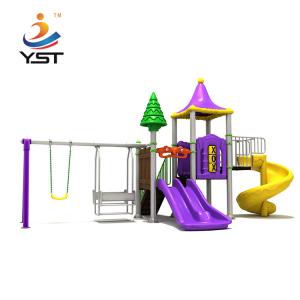 China Plastic Game Equipment Children Playground Slide Outdoor Double Tube Kids Toys on sale