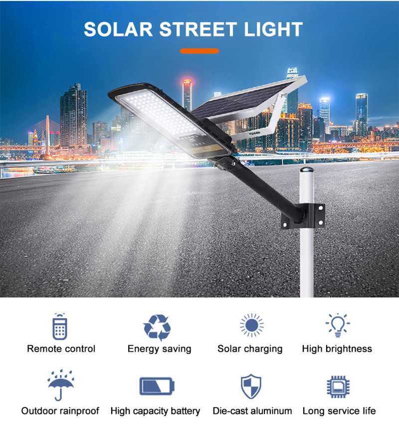 Outdoor Illumination Solar Street Light Energy Saving With Power Display