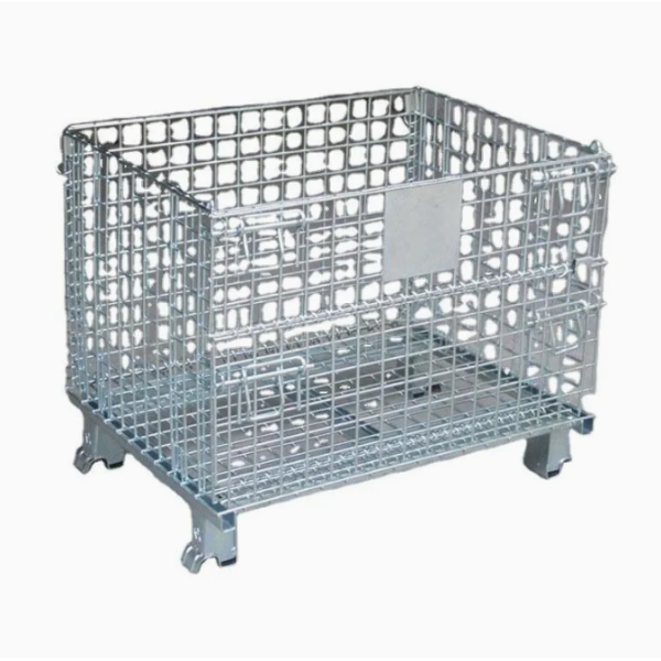 Stackable Steel Container Basket for Heavy Duty Use and Organization