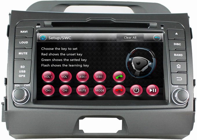 Ouchuangbo Car GPS DVD Stereo System for Kia Sportage R 2010-2012 iPod USB RDS Radio Player OCB-7044A
