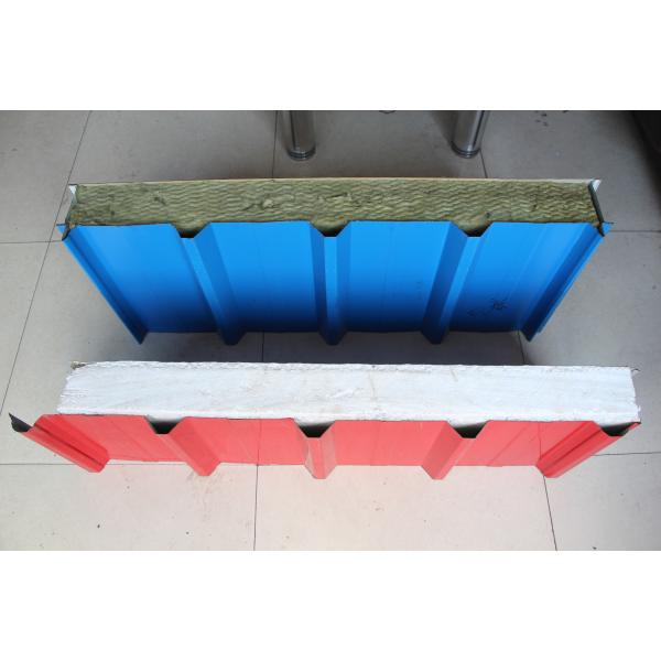 30-300 Mm Thickness Eps Rock Wool Sandwich Panel Product Line For Cold Storage Room Wall Panels