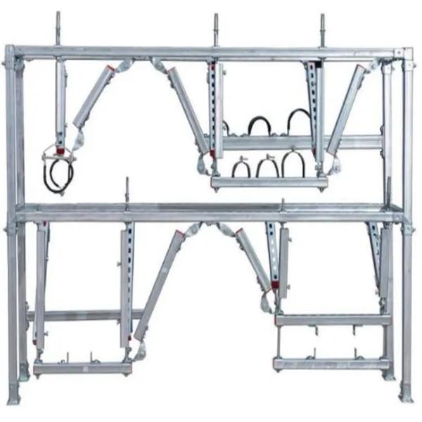 C Steel Multi Tube Lateral Seismic Pipe Supports Multi Barrel Side Direction